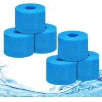 6 Unidades De Esponja Filtrante Tipo S1, Filtro De Esponja De Cartucho, Espuma Para Filtros De Piscinas, Apto Para Piscinas Y Acuarios.
