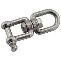 1 Gancho Giratorio De Doble Extremo M8 De Acero Inoxidable, Conector De Anillo Giratorio En Forma De Horquilla En Y Para Colgar Columpios De Sacos De Arena Y Sillas Colgantes.