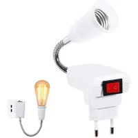Casquillo E27 Con Interruptor Inalámbrico – Casquillo Para Lámpara Led Ajustable 360 Grados