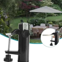 Soporte Ajustable Para Sombrilla De Terraza, Con Tornillo De Bloqueo, Soporte Para Barandilla, Apto Para Postes Y Mesas De Diferentes Tamaños.