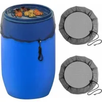 Redes Para Barriles De Lluvia, Cubierta Redonda Para Barriles De Lluvia De 95 Cm, Red Para Barriles De Lluvia Con Cordón Ajustable, Red Para Barriles De Lluvia Ajustable, Red De Protección Para Barril