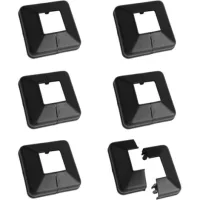 Cubierta Para Base De Poste, 6 Placas De Plástico Para Base De Poste De 30x30 Mm, Cubierta Decorativa Dividida Para Faldón De Poste Para Barandilla De Escalera O Cerca (negro)