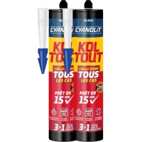 Lote De 2 Masilla-adhesivo Polímero - Cyanolit - Total Tech Blanco - 290 Ml - Ultra Versátil - Alta Elasticidad
