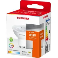 Lámpara Toshiba Ecoflare Gu10 Led 4.7w Luz Cálida
