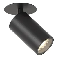 Qazqa Foco Empotrable Moderno Negro Gu10 50mm Ip44 - Chels