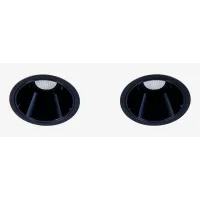 Pack De 2 Downlights Led Empotrables Con Marcos Redondos Ø8 Cm En Aluminio Luisiana Sklum