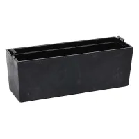 Maceta Tipo Ramo De Hormigón Negro, 56 X 19 Cm.