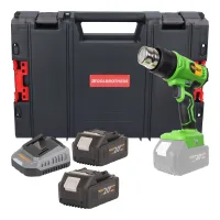 Pistola De Aire Caliente Con Batería Procraft Ph24bb 20 V 50 - 550 °c + 2 Baterías De 4,0 Ah + Cargador + Maletín Rhino Toolcase
