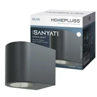 Aplique Pared Serie Sanyati Redondo 1 Luz Gu10 Máx. 10w Ip54 Negro