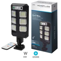 Farola Solar Led Satria Con Sensor De Movimiento Y Crepuscular 5w 6500k