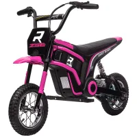 Moto Eléctrica Para Niños, Moto Infantil 24v Con Bocina, Luz, Con Puño De Acelerador Giratorio, 8-16 Km/h, 8-12 Años, Color Rosa