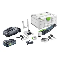 Festool Osc 18 E-basic-set: Oscilador A Batería De 18 V Starlock Max Brushless + 1 Batería De 4,0 Ah + Cargador + Juego De 7 Accesorios + Systainer
