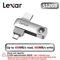 Lexar Unidad Dual de Estado Sólido OTG de 128GB 256GB 512GB Tipo-C Memoria USB de hasta 400 MB/s de Lectura Pendrive Puerto USB-C y USB-A para iPhone 17, Android, PC 【512GB】