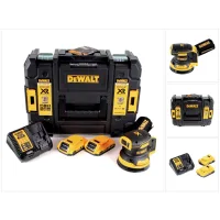 Lijadora Rotorbital Sin Cable Dewalt Dcw 210 D2 Sin Escobillas 18v 12.000 Rpm 125mm + 2x Baterías Recargables 2,0 Ah + 1x Cargador Rápido En Tstak
