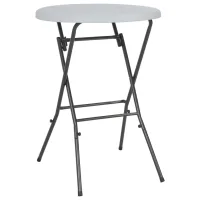 Mesa De Jardín Plegable Hdpe Blanca 80x110 Cm Vidaxl