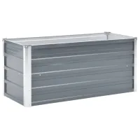 Vidaxl - Arriate De Jardín De Acero Galvanizado Gris 100x40x45 Cm