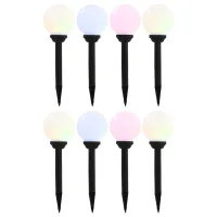Vidaxl - Lámparas Solares Esféricas De Exterior 8 Uds Led Rgb 15 Cm