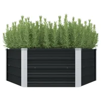 Vidaxl - Jardinera Elevada Acero Galvanizado Gris Antracita 129x129x45cm