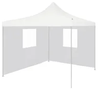 Vidaxl - Carpa Plegable Profesional Con 2 Paredes Acero Blanco 3x3 M