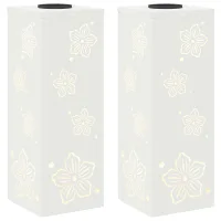 Luz De Camino Led Solar 2 Uds. Blanco Cálido 18 X 18 X 50 Cm Vidaxl