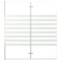 Vidaxl - Mampara De Ducha De Vidrio Templado A Rayas 120x140 Cm