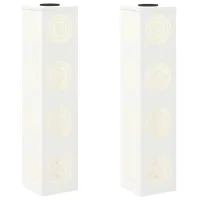 Luz De Camino Led Solar 2 Uds. Blanco Cálido 18 X 18 X 80 Cm Vidaxl