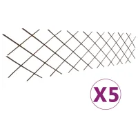 Valla Enrejada De Sauce 5 Piezas 180x60 Cm Vidaxl
