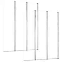 Vidaxl - Mamparas De Ducha 2 Uds Vidrio Templado Transparente 104x130 Cm