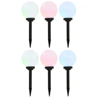 Vidaxl - Lámparas Solares Esféricas De Exterior 6 Uds Led Rgb 20 Cm