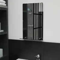 Espejo De Pared Con Estante De Vidrio Templado 30x50 Cm Vidaxl