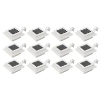 Vidaxl - Lámparas Solares Cuadradas De Exterior Blancas 12 Uds Led 12 Cm