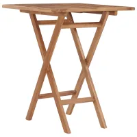 Mesa Plegable De Jardín Madera Maciza De Teca 60x60x75 Cm Vidaxl