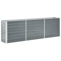 Vidaxl - Arriate Elevado De Jardín Acero Galvanizado Gris 240x40x77 Cm