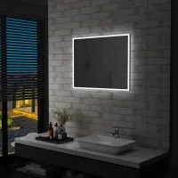 Espejo De Pared De Baño Con Led 80x60 Cm Vidaxl