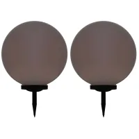 Lámparas Solares Esféricas De Exterior 2 Uds Led Rgb 50 Cm Vidaxl