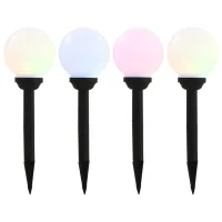 Vidaxl - Lámparas Solares Esféricas De Exterior 4 Uds Led Rgb 15 Cm