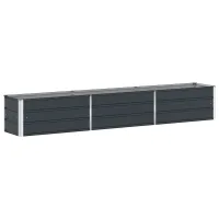 Jardinera Antracita 290 X 50 X 45 Cm Acero Galvanizado Vidaxl