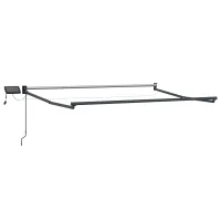Manual Awning Frame With Solar Led 3 X 2,5 M Gris Antracita Vidaxl