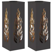 Luz De Camino Led Solar 2 Uds. Blanco Cálido 18 X 18 X 50 Cm Vidaxl