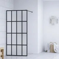 Mampara De Ducha Vidrio Templado Esmerilado 140x195 Cm Vidaxl