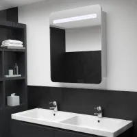 Mueble De Baño Con Espejo Led 68x9x80 Cm Vidaxl