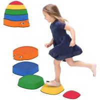 Conjunto De Piedras De Equilibrio Para Niños Apilables De 5 Piezas Antideslizantes Para Interior Y Exterior Multicolor