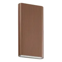 Lucande Lámpara De Pared Exterior 'raija' En Marrón Aluminio