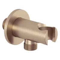 Kludi A-qa - Codo De Ducha Con Soporte, Bronce Cepillado 65567n1-00
