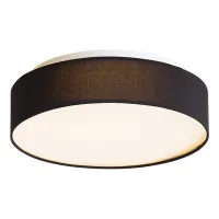 Qazqa Plafón Inteligente Negro 35cm Con Led Y Mando A Distancia -