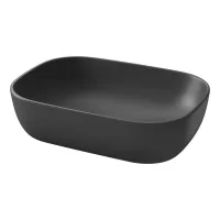 Cersanit Moduo - Lavabo Sobre Encimera, 51x36 Cm, Antracita K116-108
