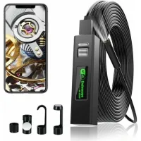 Cámara Endoscopio Wifi Cámara Endoscópica 1200p Hd Cámara De Inspección De Tuberías Con Luz Led Para Iphone/teléfono Móvil Android/windows/mac/tableta/pc— (5m