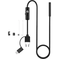 Cámara De Inspección 3 En 1 Con Cámara Endoscópica Impermeable Y Ligera Para Ordenador Portátil, Pc Y Smartphone Android - 5 Metros