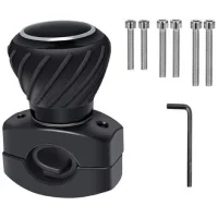 Bunthaus Universal Car Steering Wheel Ball, 360 Degree Auxiliary Steering Wheel Button, Power Spinner Button, Steering Wheel Ball For Tractor, Car, Truck, Boat Black (black)
