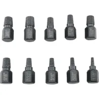 10pcs Hexagon Socket Head Screw Extractor Alloy Steel Screw Extractor Kit Slip On Nut Extractor Broken Screw Extractor Set Black